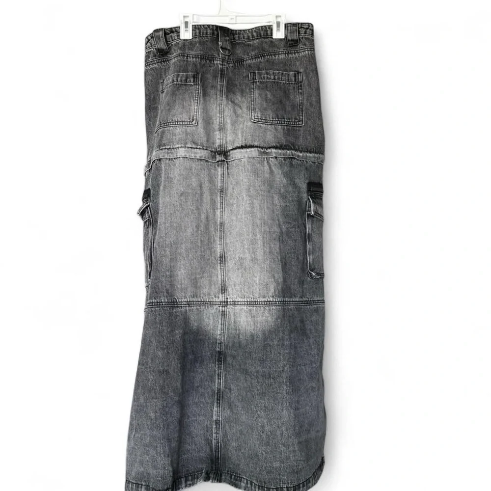 Dolls Kill Current Mood Popularity Explained 2-Way Denim Maxi Skirt NWT Large - Picture 4 of 8